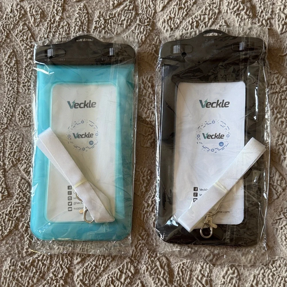 Waterproof Phone Pouch - Black and Blue Set of 2 Brand New
